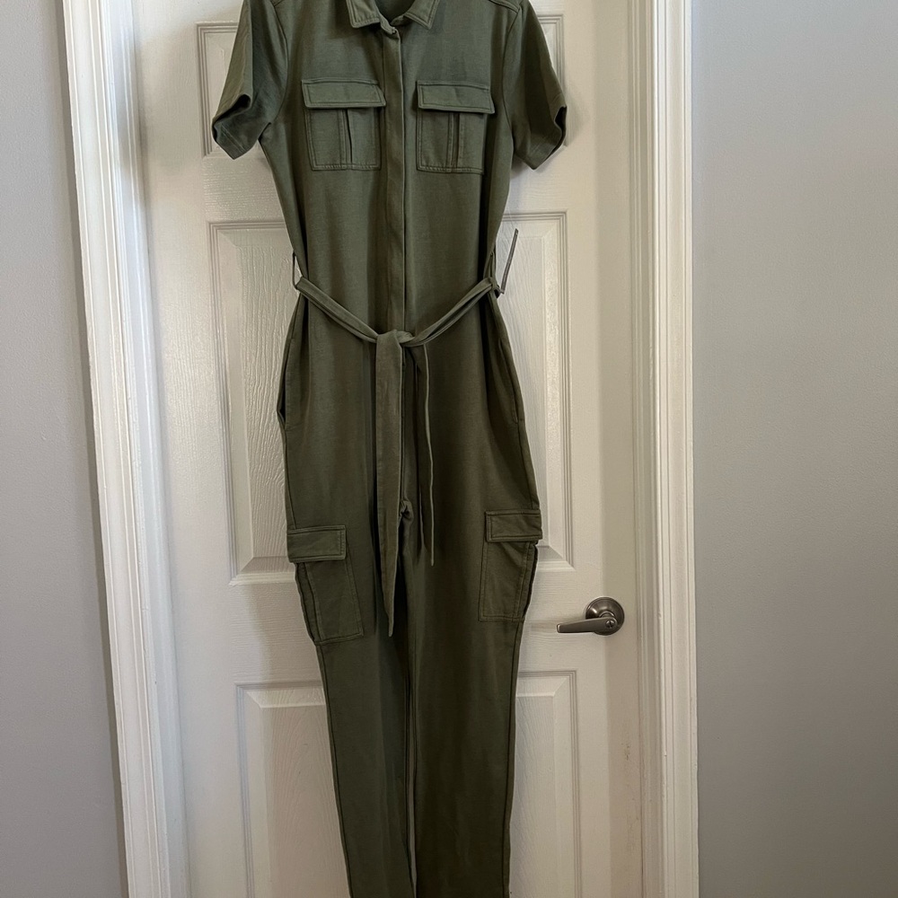 VENUS Khaki Utility Jumpsuit